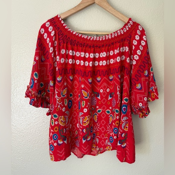 JAASE Red and White Ruffled Blouse 2 for $22 ❇️ - Picture 3 of 3